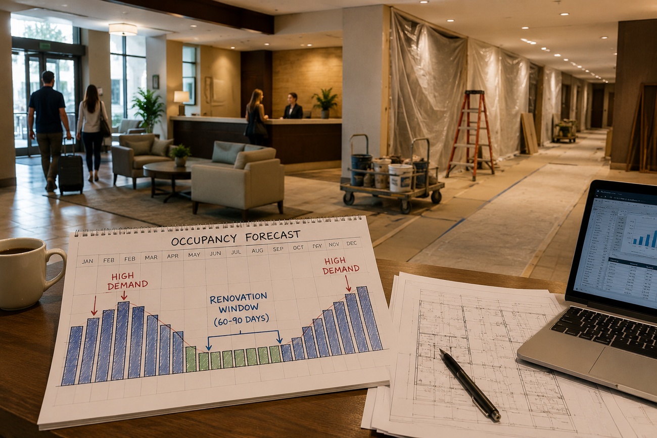 Hotel Renovation Timing: Cut Revenue Loss, Maximize ROI