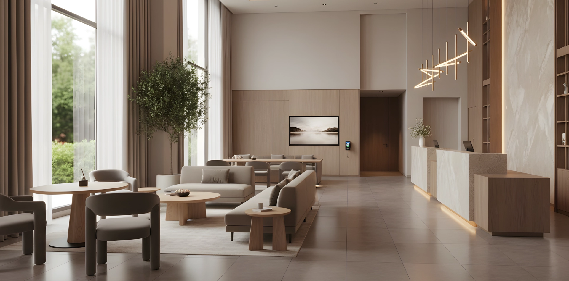 Renovated hotel room with modern design